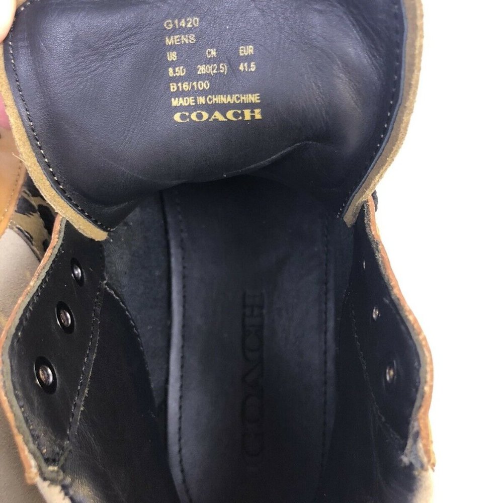 NWT COACH Suede High Top Sneakers - Picture 4 of 4